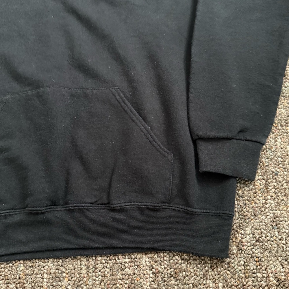 Artist Union‎ Black Hoodie with Peace Sign Embroidery Men’s Medium Drawstring - Picture 5 of 7